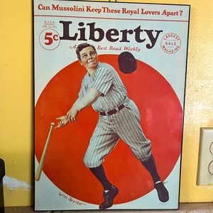 Studio One Liberty Magazine Babe Ruth Hard Hanging Print
